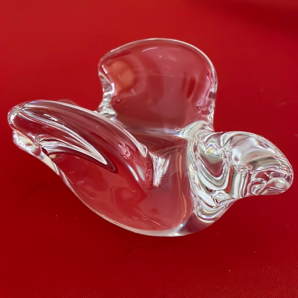 Vintage Crystal Orrefors Dove Figurine (5”)